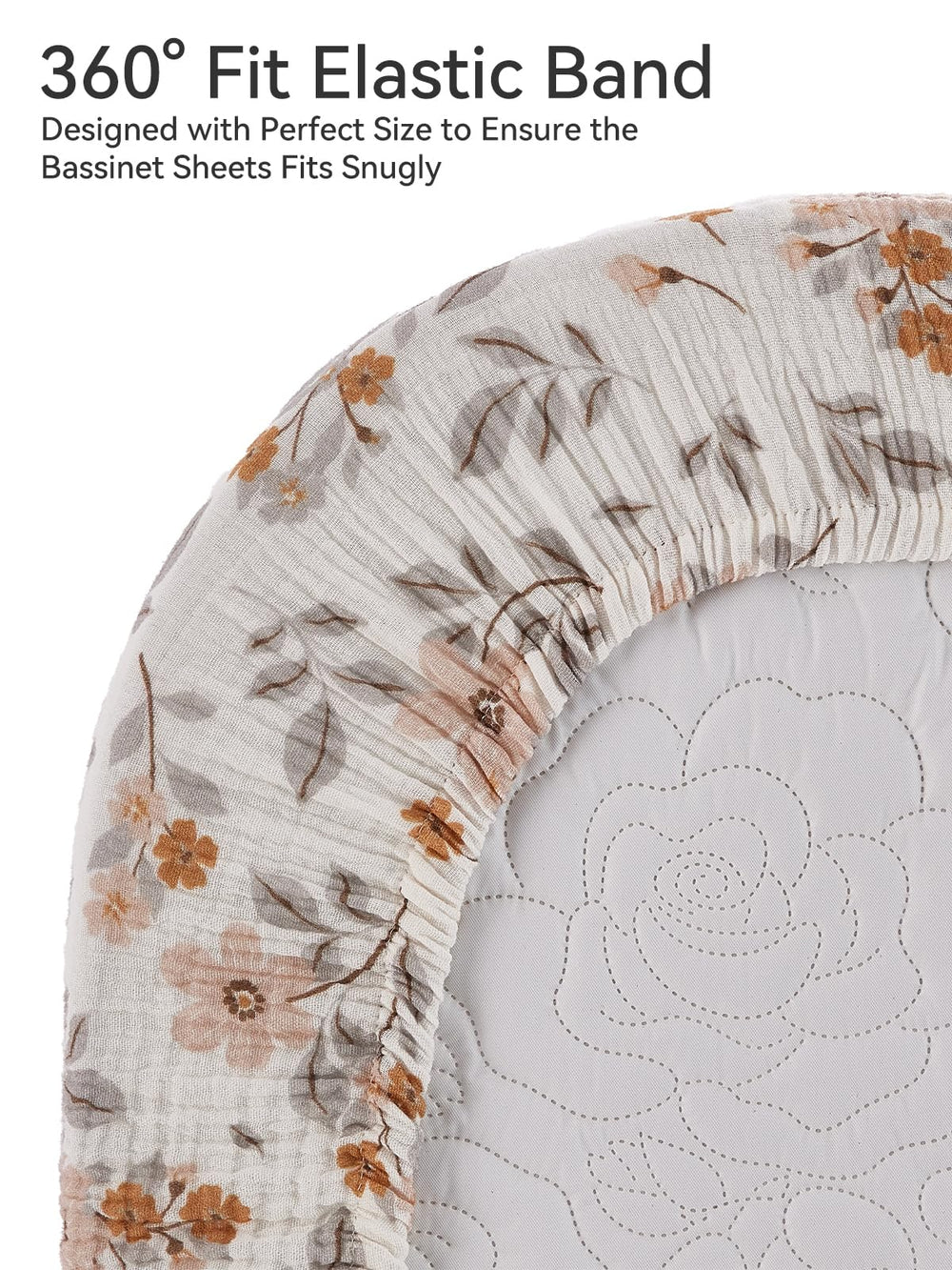 Gift-pack of TILLYOU bassinet sheets ready for baby showers