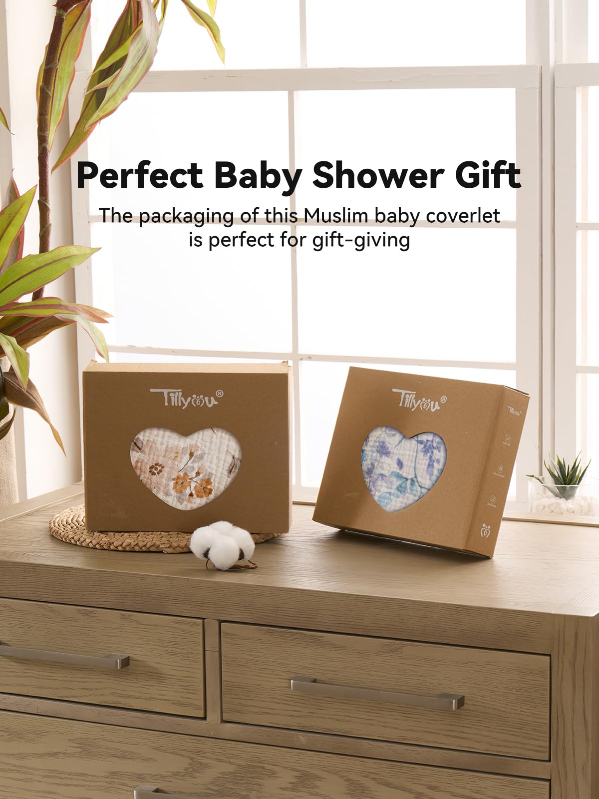 TILLYOU muslin blanket easy-care machine wash keeps fabric soft