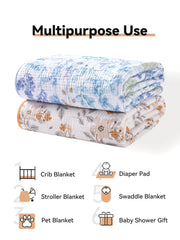 TILLYOU muslin blanket multiuse as nursing cover or stroller shade