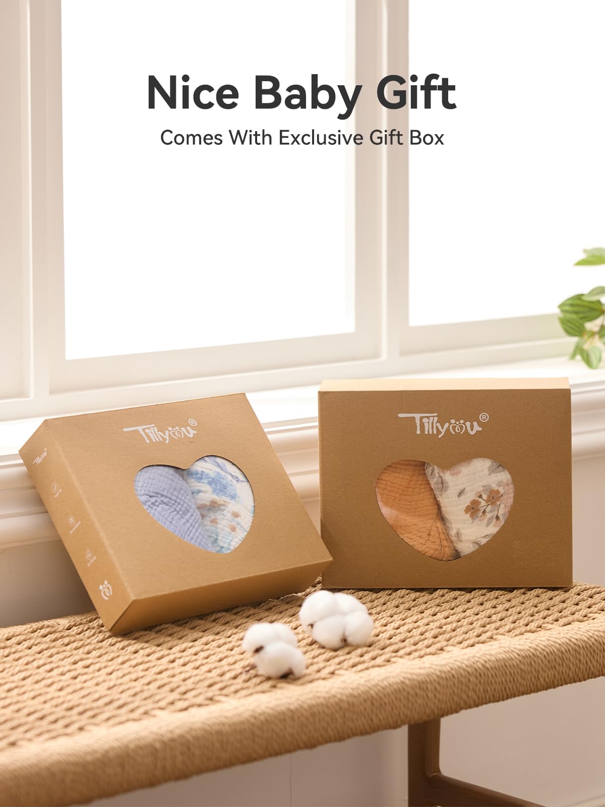 TILLYOU muslin cover is machine washable and dryer-friendly for easy care