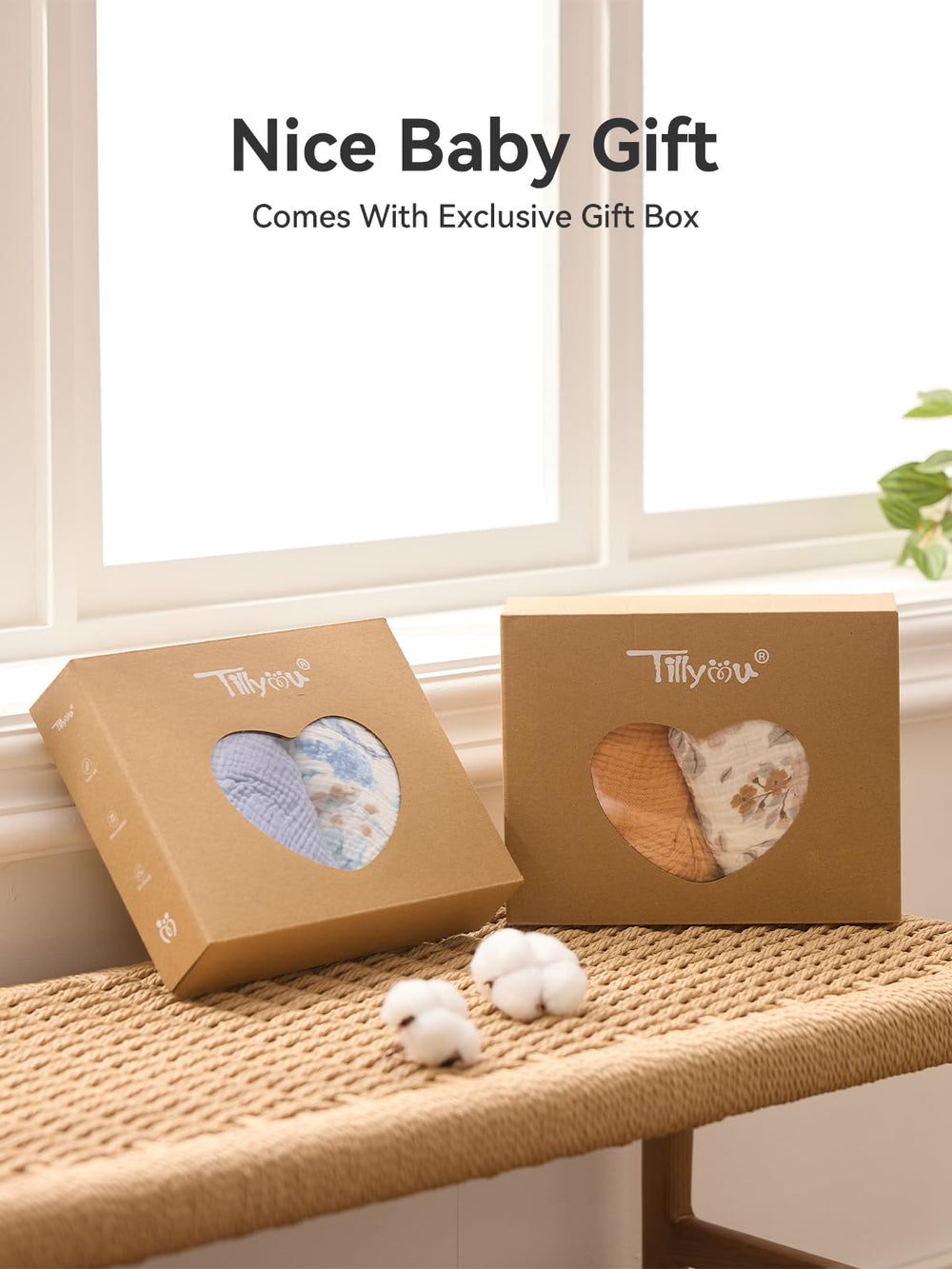 TILLYOU muslin cover is machine washable and dryer-friendly for easy care