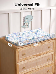 TILLYOU muslin changing pad cover universal fit demonstrates secure 32x16 inch coverage