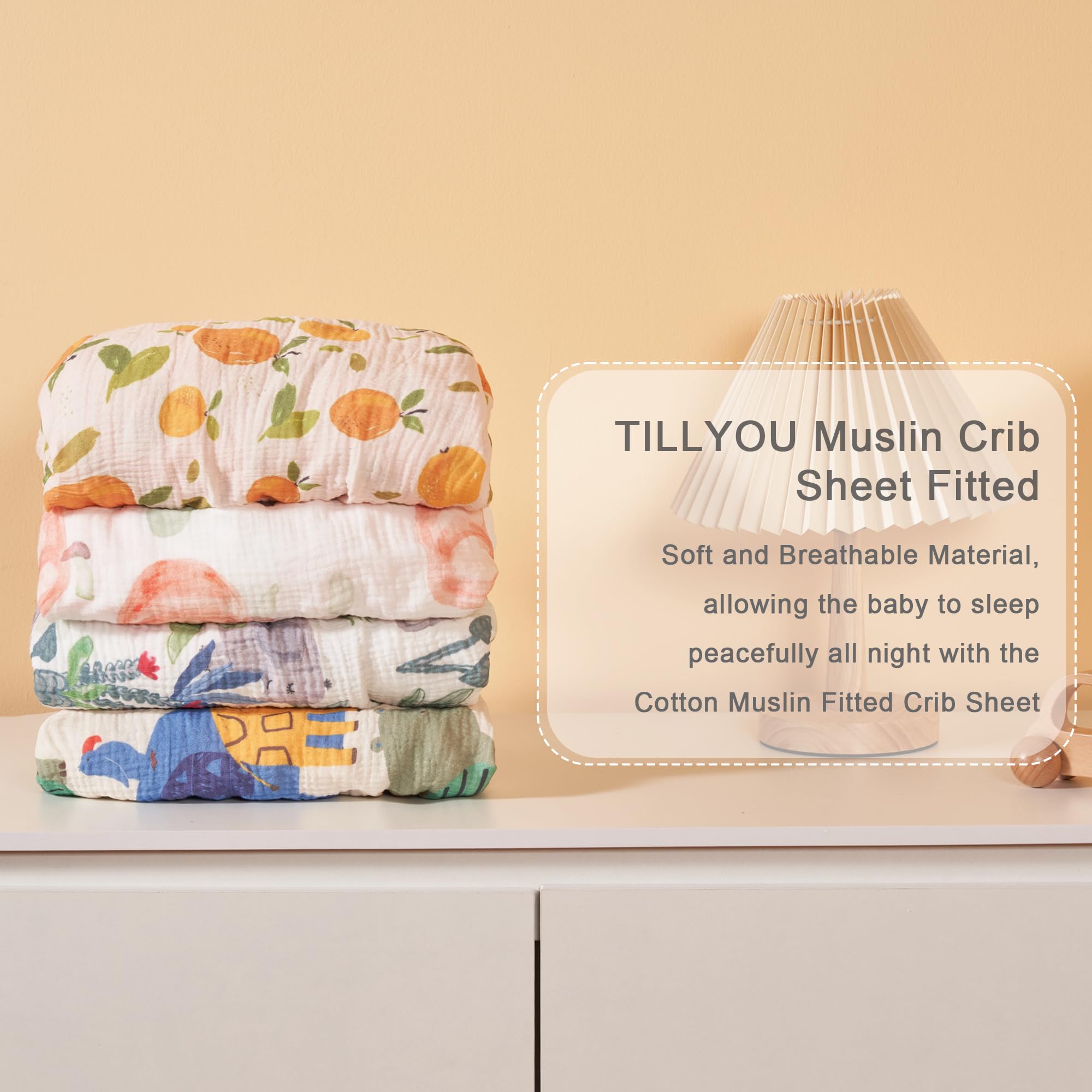 TILLYOU neutral color options suit unisex nursery decor
