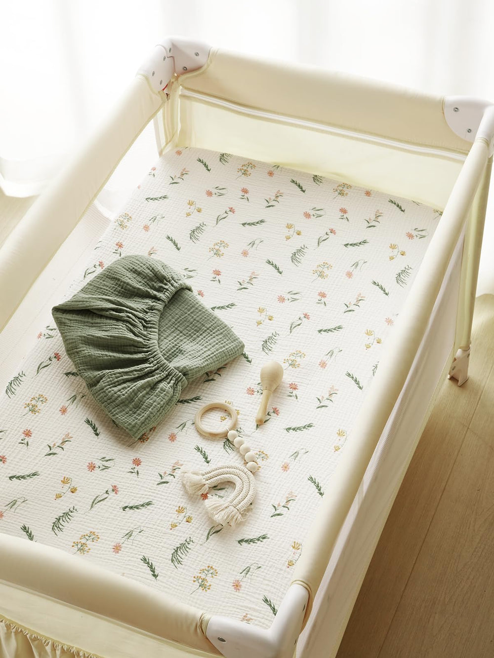 TILLYOU muslin mini crib sheets daisy care tips for daily use