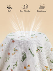 TILLYOU muslin mini crib sheets daisy packaging shows two-pack convenience