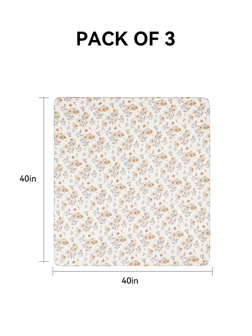 TILLYOU muslin swaddle yellow flower baby-blanket-in-use: breathable fabric helps regulate comfort.