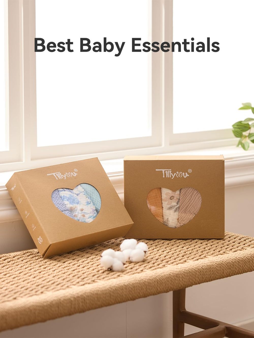 TILLYOU muslin swaddle yellow flower nursery-setup: coordinated prints enhance nursery aesthetics.