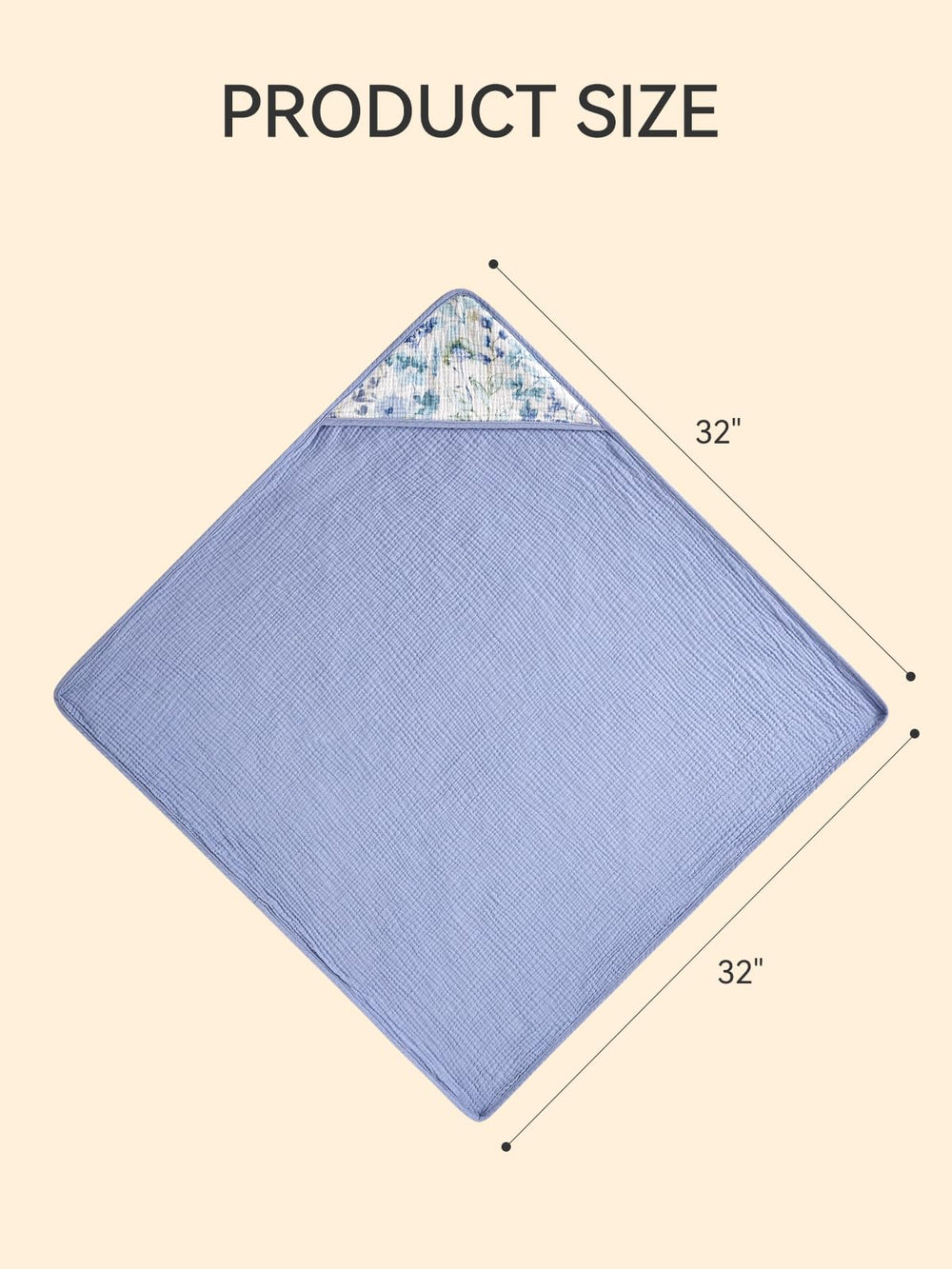 Blue flower design complements nursery decor and makes a cute gift