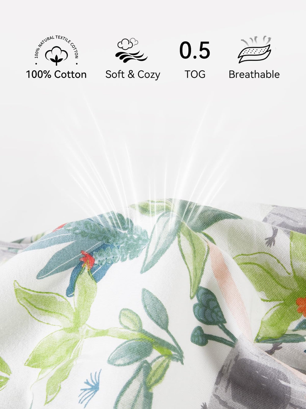TILLYOU sleep sack easy care durable fabric remains soft after wash