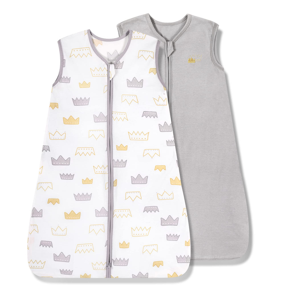 TILLYOU sleep sack gray crown folded for soft, breathable comfort