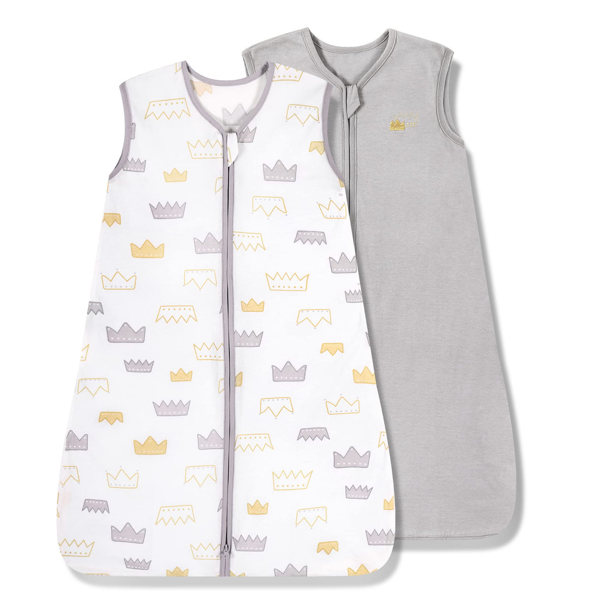 TILLYOU sleep sack gray crown folded for soft, breathable comfort