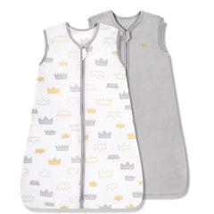 TILLYOU sleep sack gray crown folded for soft, breathable comfort