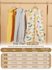 TILLYOU sleep sack wide-leg room supports natural movement and growth.