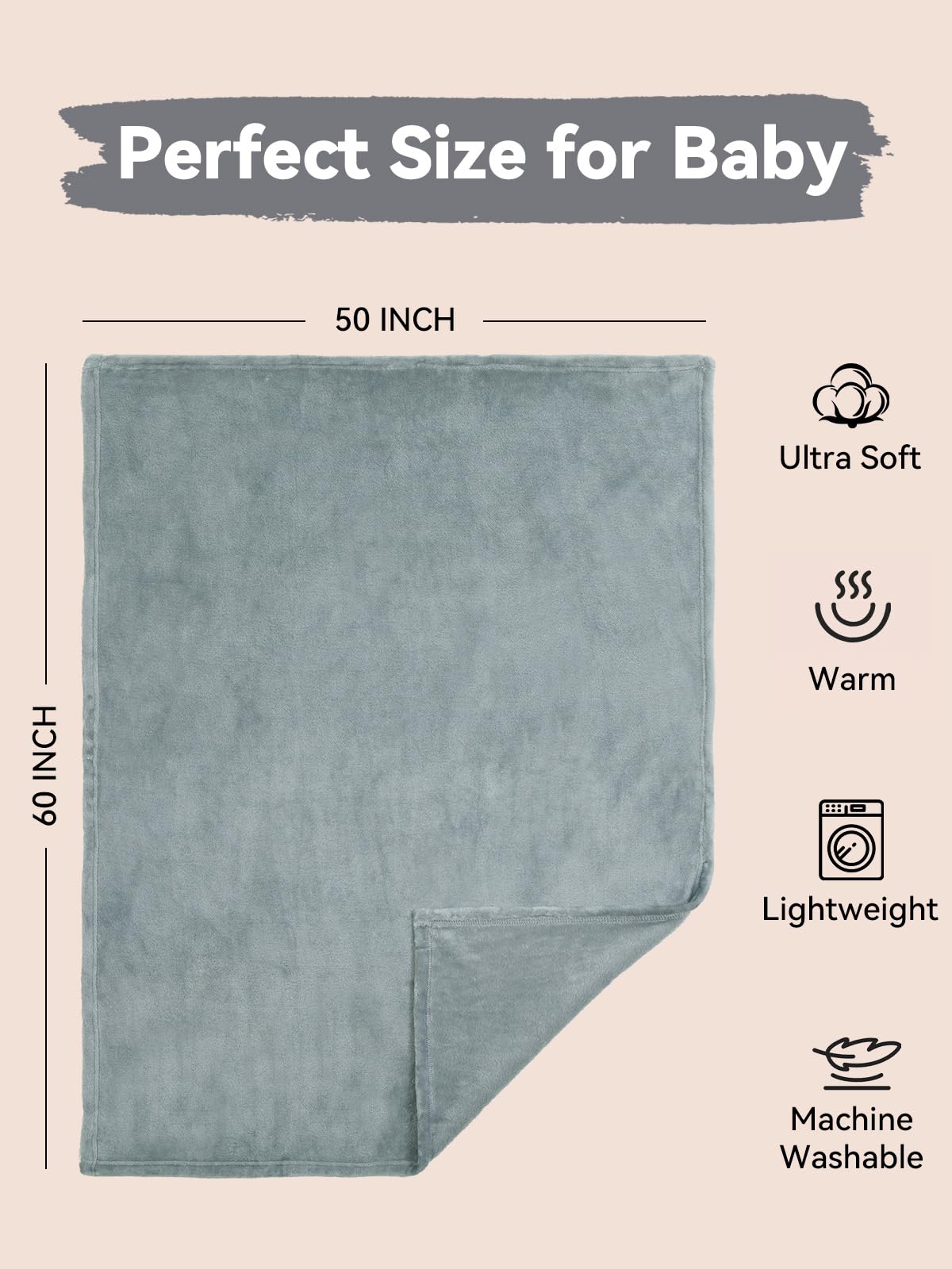 TILLYOU toddler fleece blanket in a nursery scene for cozy room comfort.