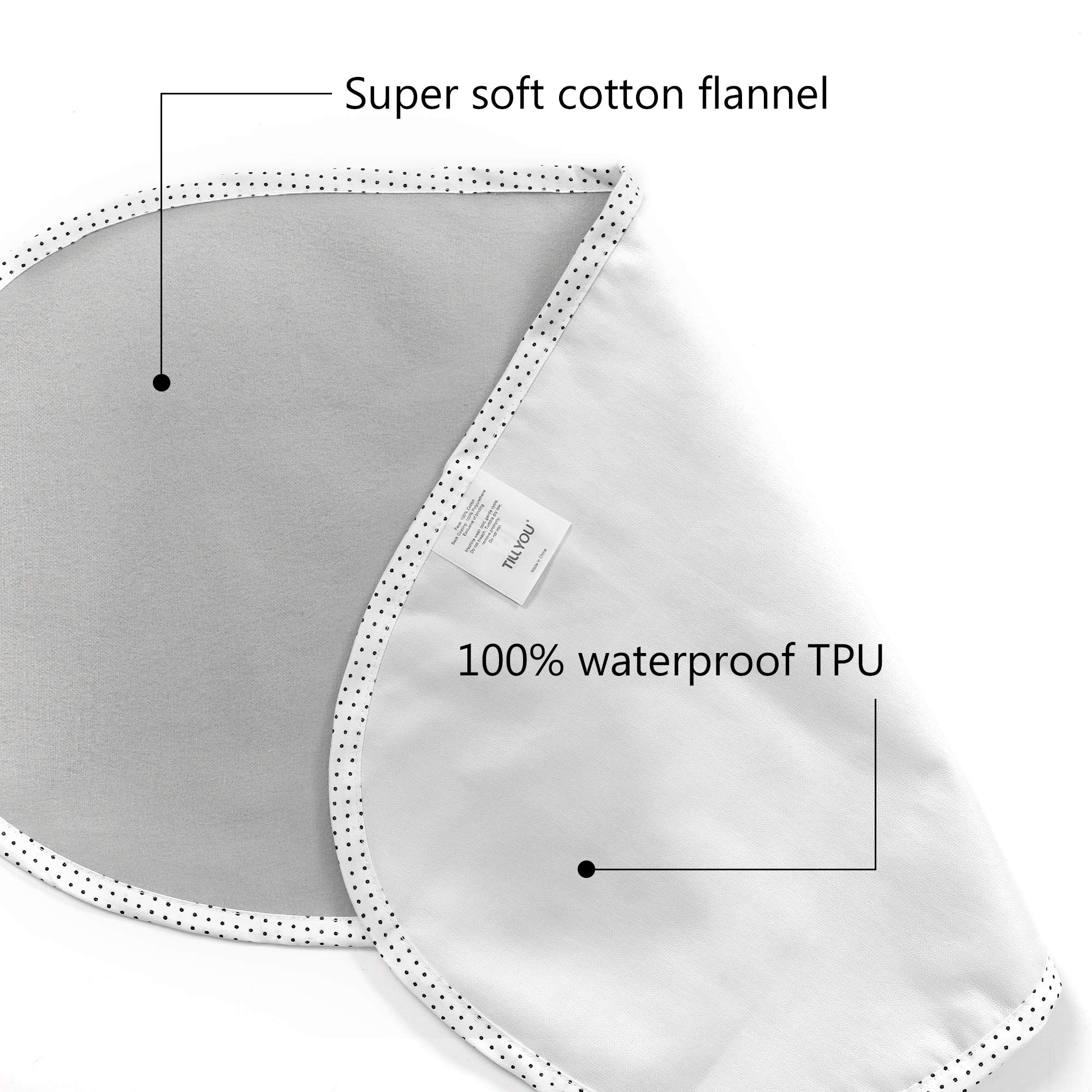 TILLYOU liner demonstrates absorbent capability for quick cleanup during diaper changes.
