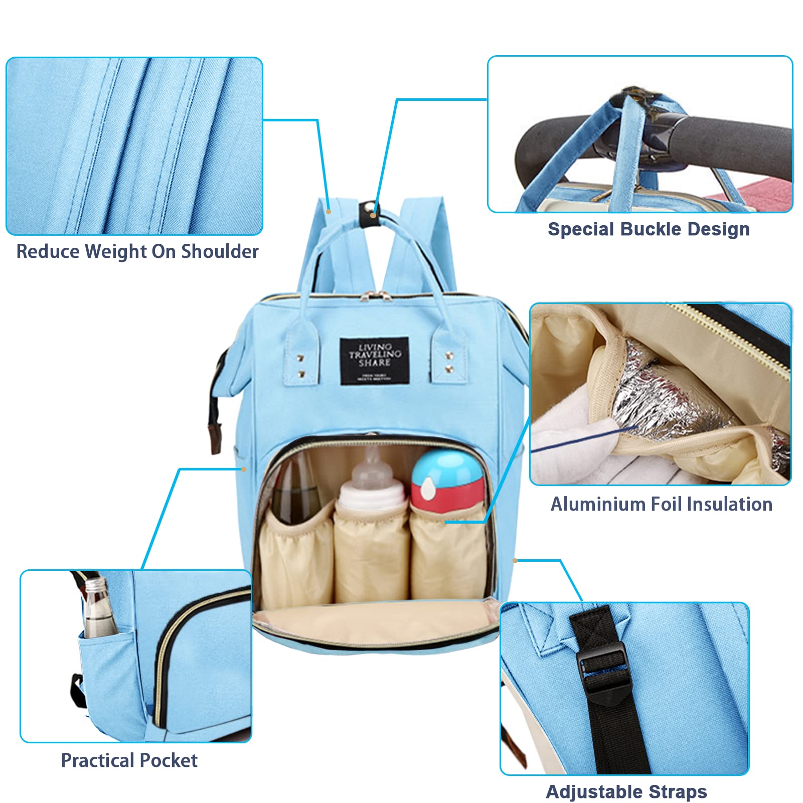 Timberer insulated bottle holders highlight three pockets for on the go feeds