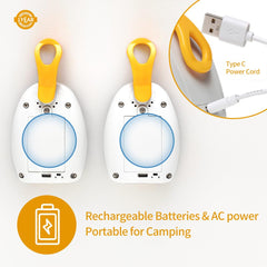TimeFlys Paladin parent unit rechargeable design supports all-day monitoring.
