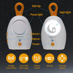 TimeFlys Paladin two-channel setup supports monitoring two rooms or two kids.