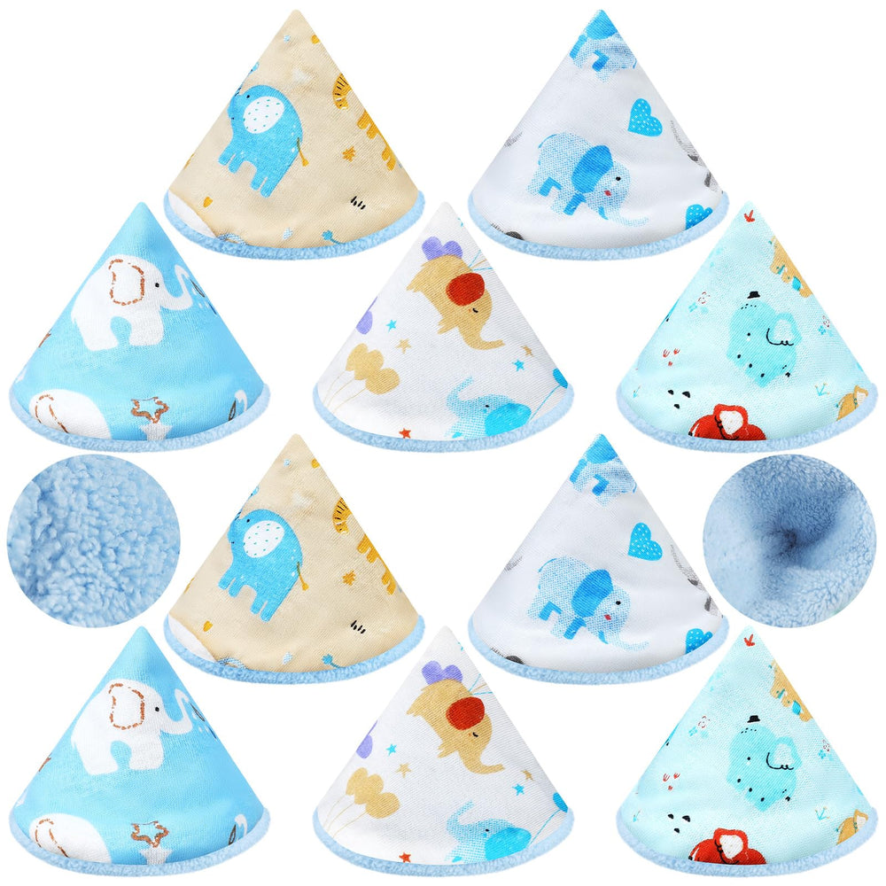 Timgle coral velvet pee covers package shows ten-piece set with vibrant designs for easy diaper changes.