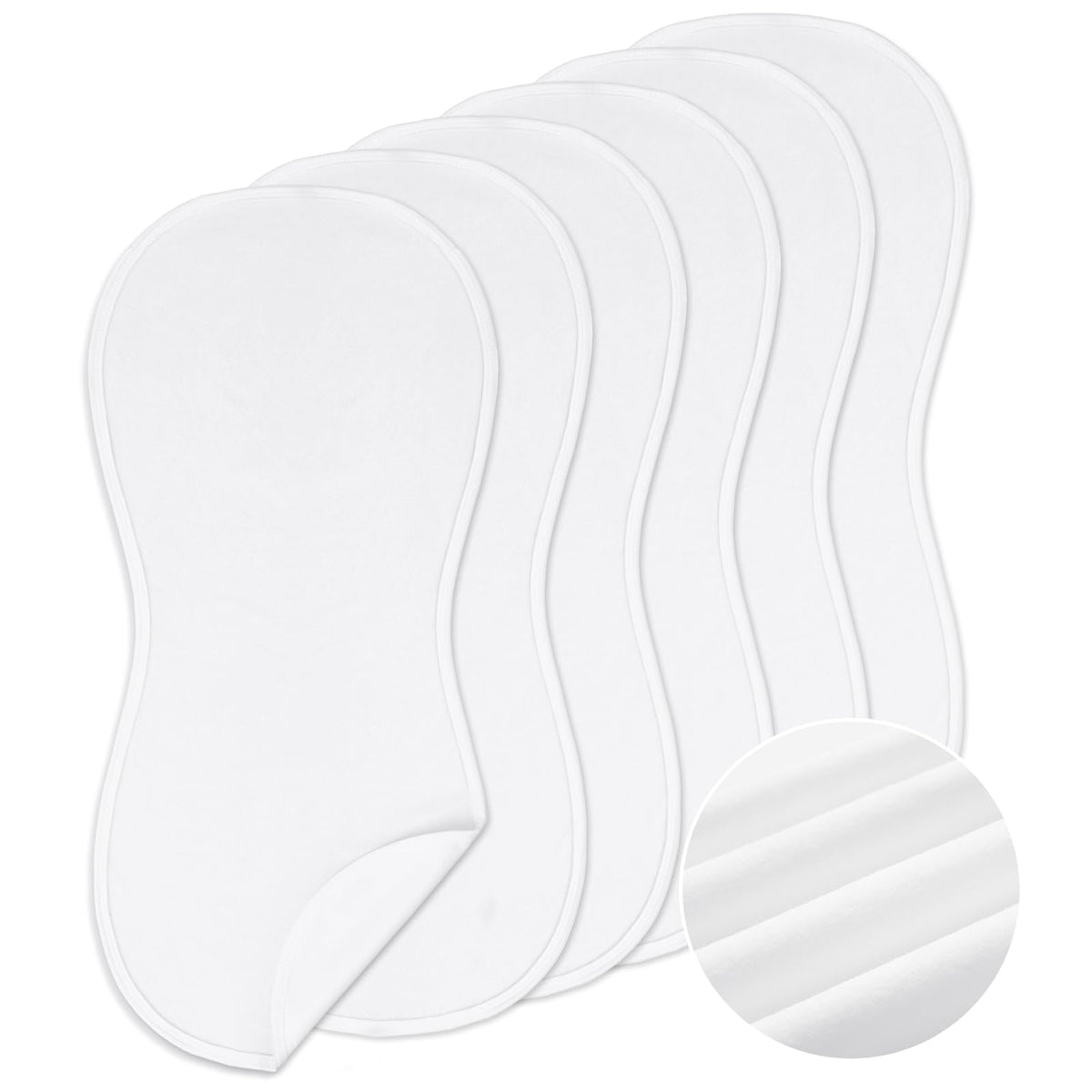 Timgle peanut-shape changing pad liner 6-pack provides portable waterproof protection for quick diaper changes
