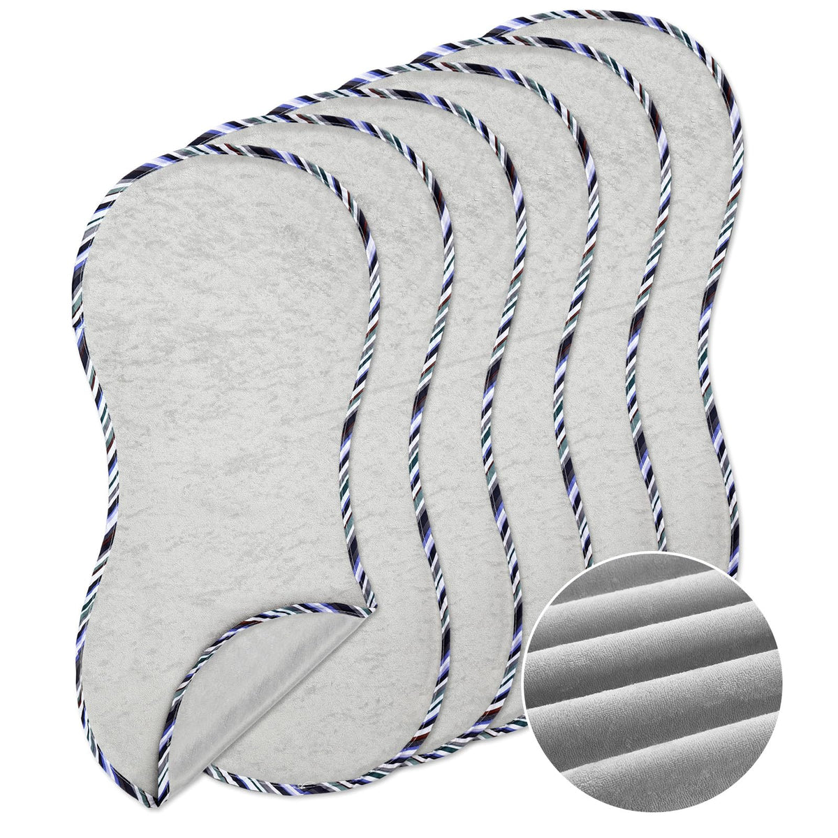 Timgle peanut-shape changing pad liner gray provides portable protection during diaper changes.