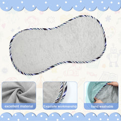 Timgle peanut-shape liner in gray keeps moisture away for neater diaper changes.