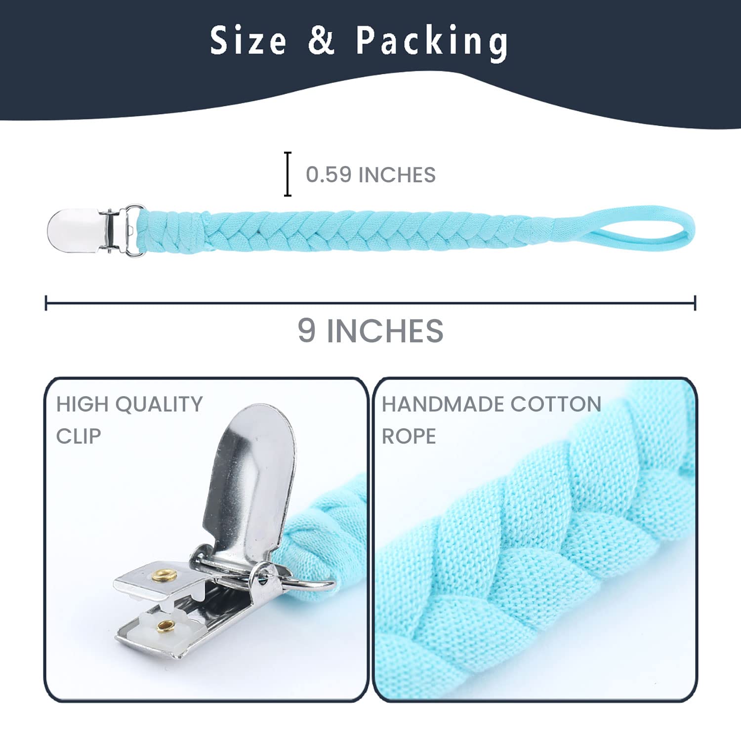 TIMPHO pacifier clip easy-clip attachment for quick secure pacifier access