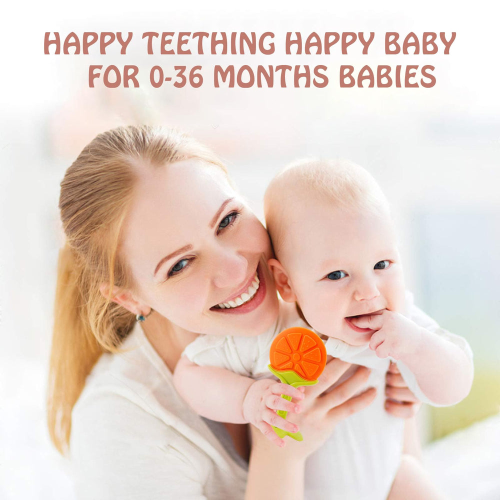 Tinabless teething toys for ages 3-6 months illustrate early exploration mouthing.