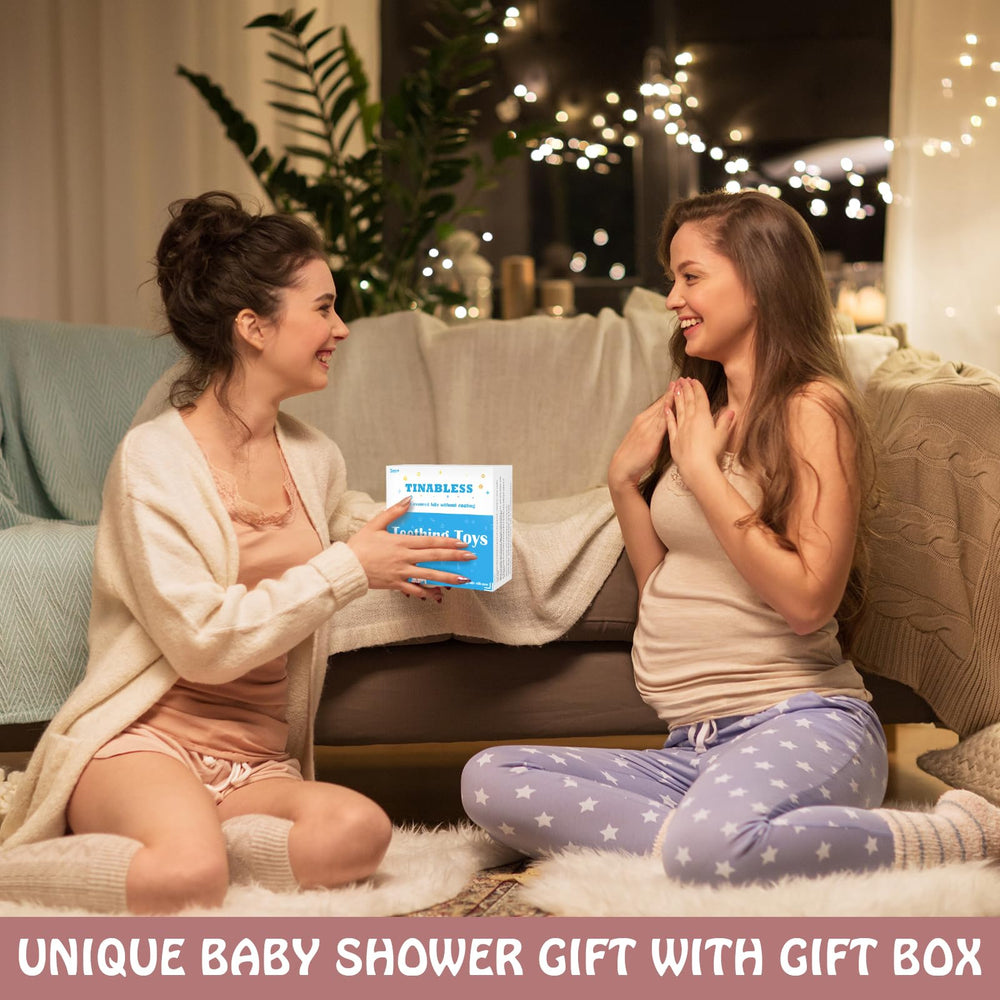 Tinabless teething toys gift pack presents a calm option for new parents.