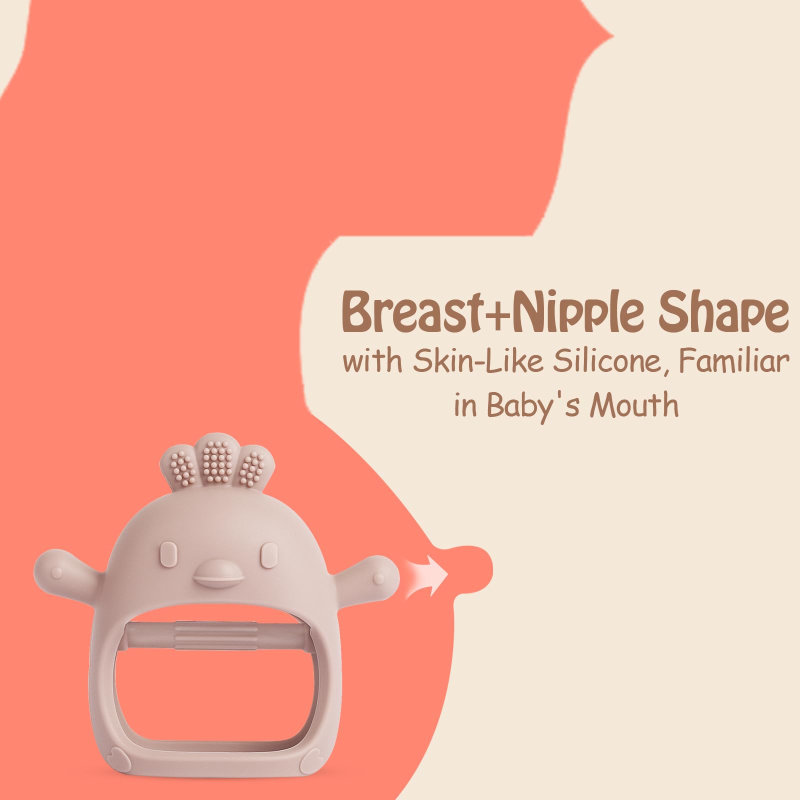 Tinabless teething toys textures closeup reveal varied surfaces for gum massage.