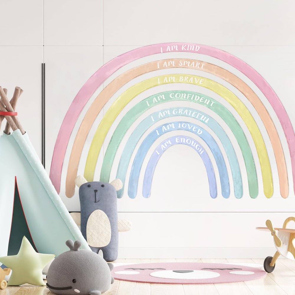 Tinideya rainbow wall decal inspirational quotes to spark daily motivation.