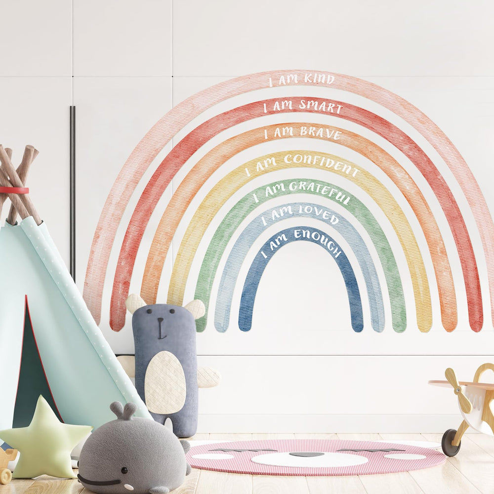 Tinideya rainbow wall decal waterproof and durable for lasting decor