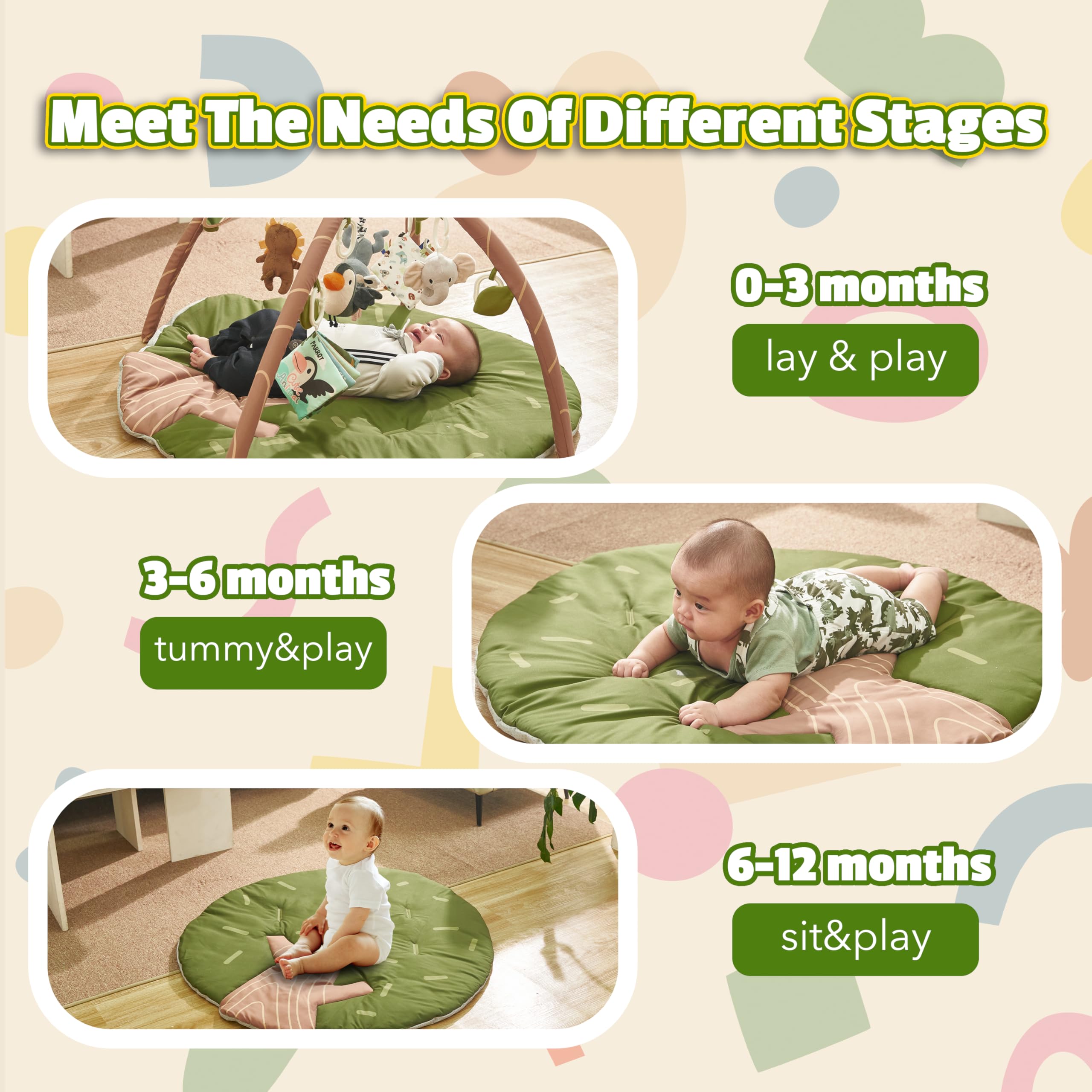 TINITIGIES Jungle animal toys attachment set supports hand-eye coordination and curiosity.