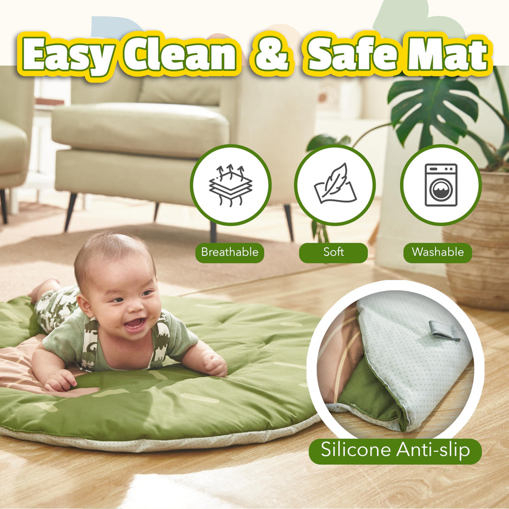 TINITIGIES Play mat is foldable and travel-friendly for busy families.