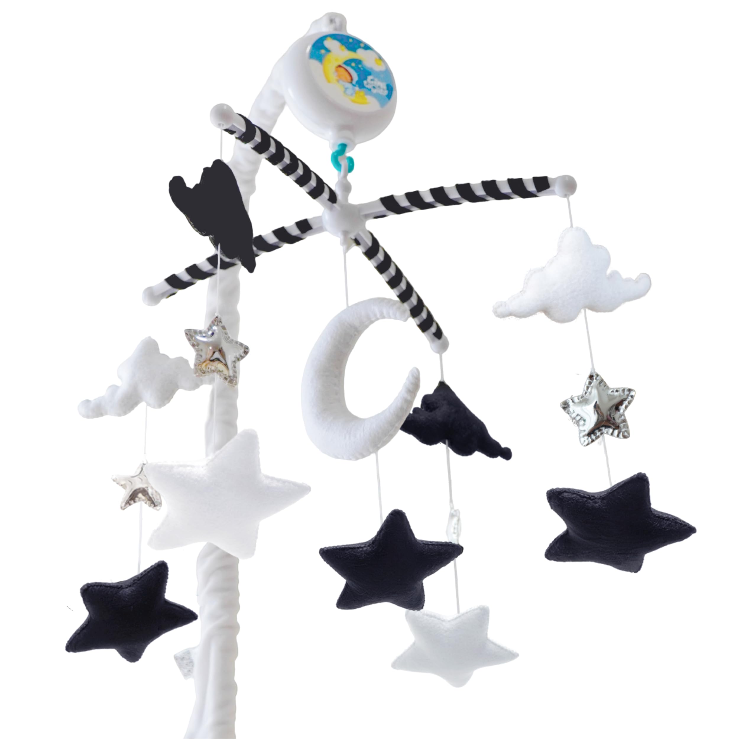 TINITIGIES Starry Night Mobile cloud view supports gentle visual tracking for babies.
