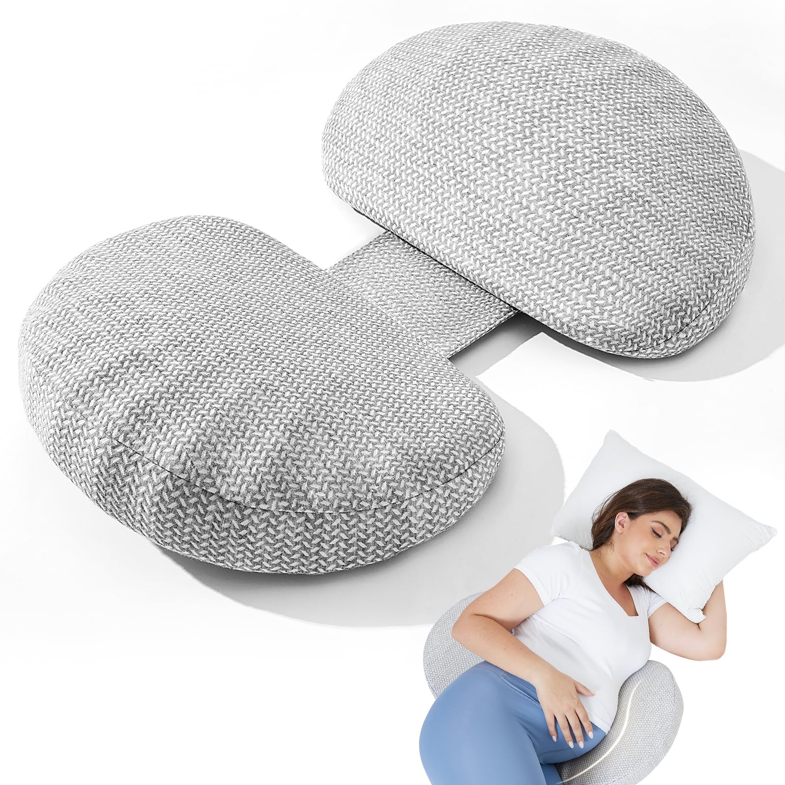 Tinkerz pregnancy pillow memory foam core showcases adaptive comfort and long-lasting support.