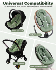 TinlyFinly buckle cover keeps accessories clean and comfortable in busy car seats