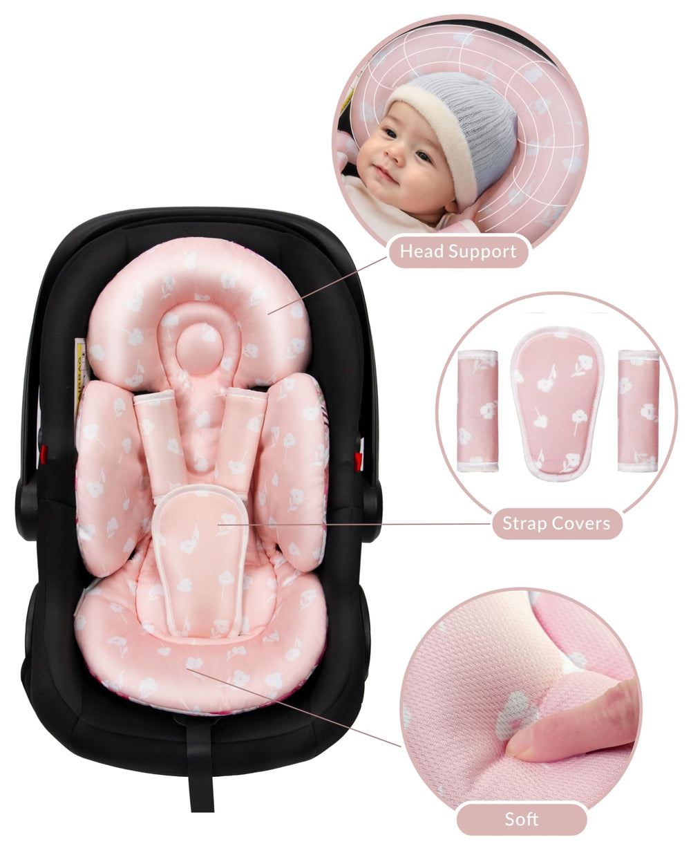 TinlyFinly compatible with strollers and Mamaroo swings