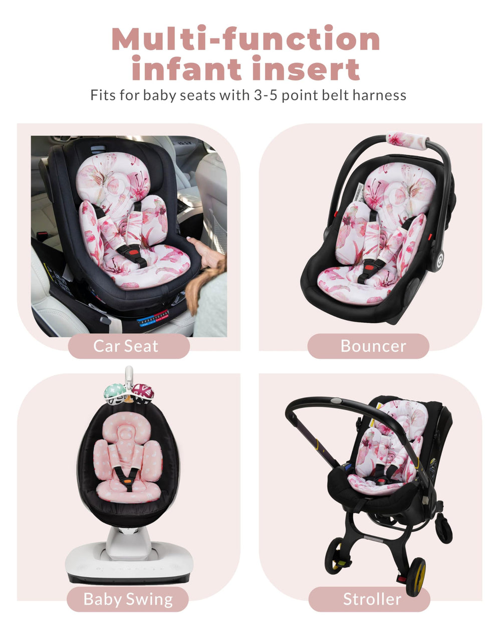 TinlyFinly dimensions 25.5 by 15.7 inches for snug newborn coverage