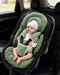 TinlyFinly extra headpiece provides targeted head support for newborns during strolls and drives