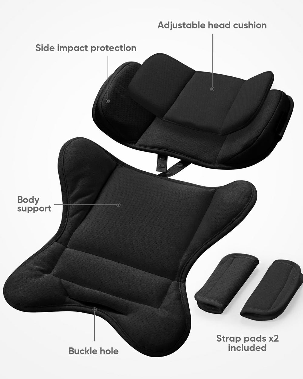 TinlyFinly designed for newborns to toddlers across car seats and strollers.