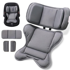 TinlyFinly infant insert softness-foam demonstrates enhanced comfort and shape retention for car rides.