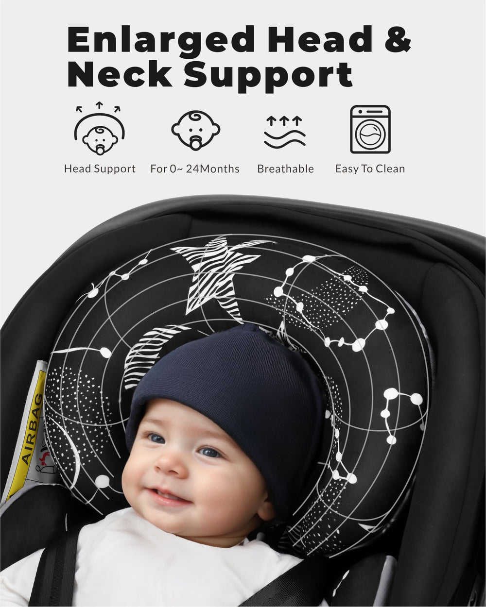 TinlyFinly strap covers emphasize soft padding to prevent irritation on trips