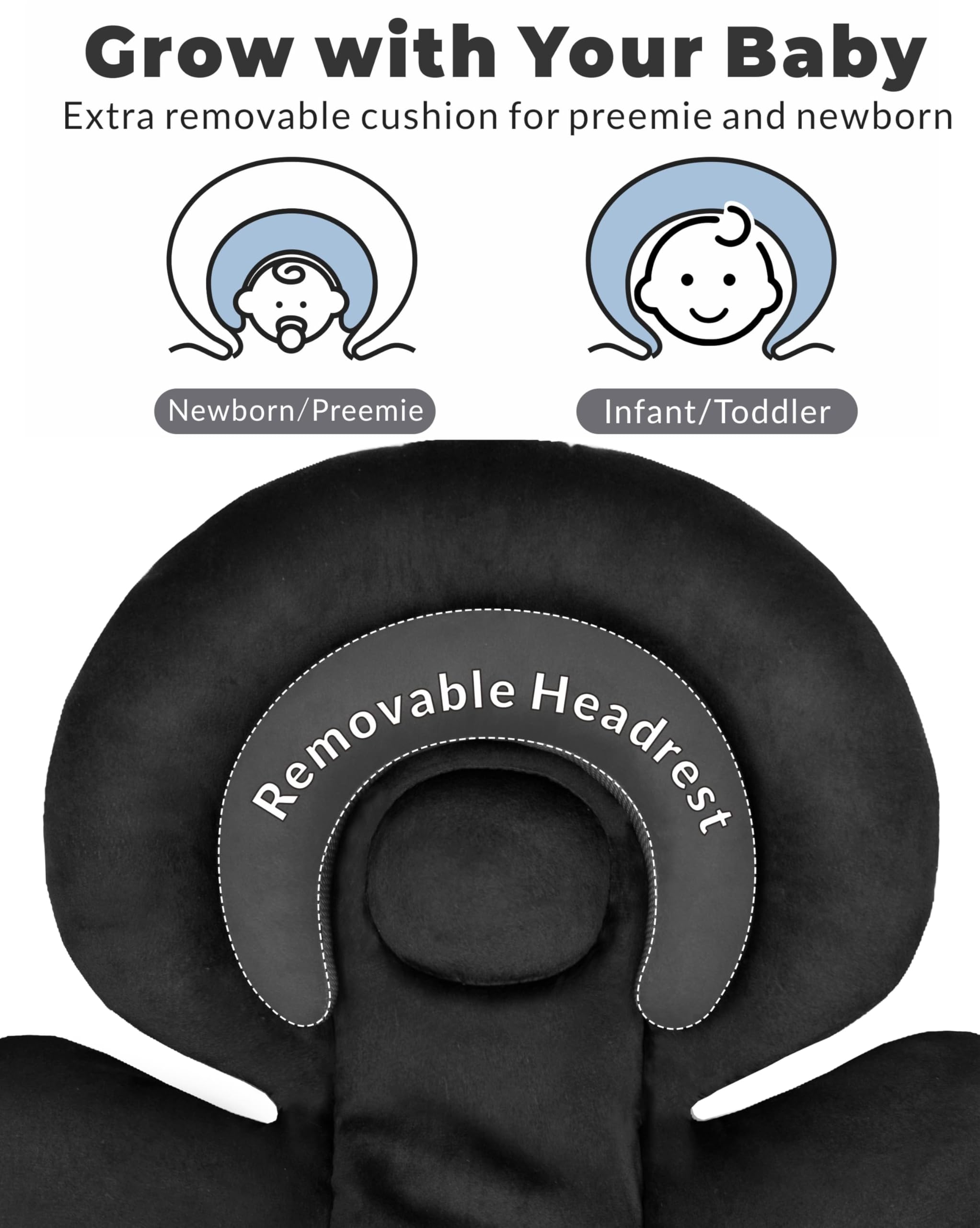 TinlyFinly winter-side insert provides plush warmth for winter car trips.