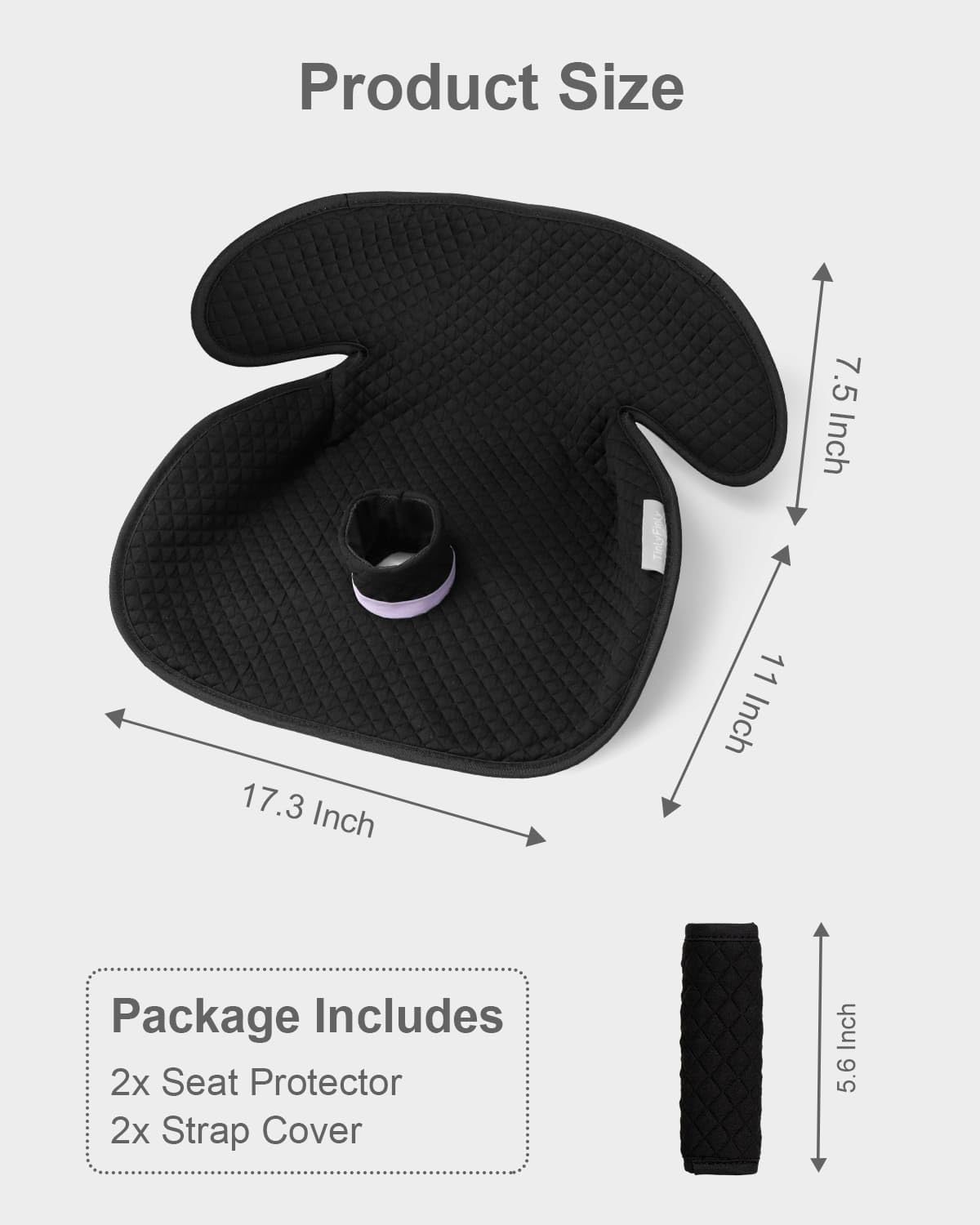 TinlyFinly machine-washable care tag demonstrates easy cleaning for busy families.
