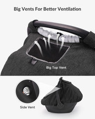 TinlyFinly universal-fit with secure closures reduces slipping during car rides.