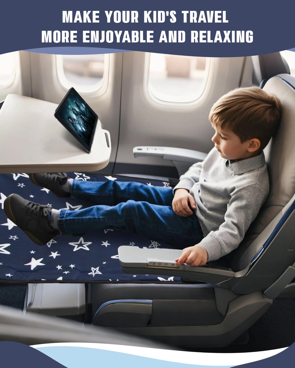 TinlyFinly velvet-fabric close-up showing soft, breathable material for comfortable long-haul travel.