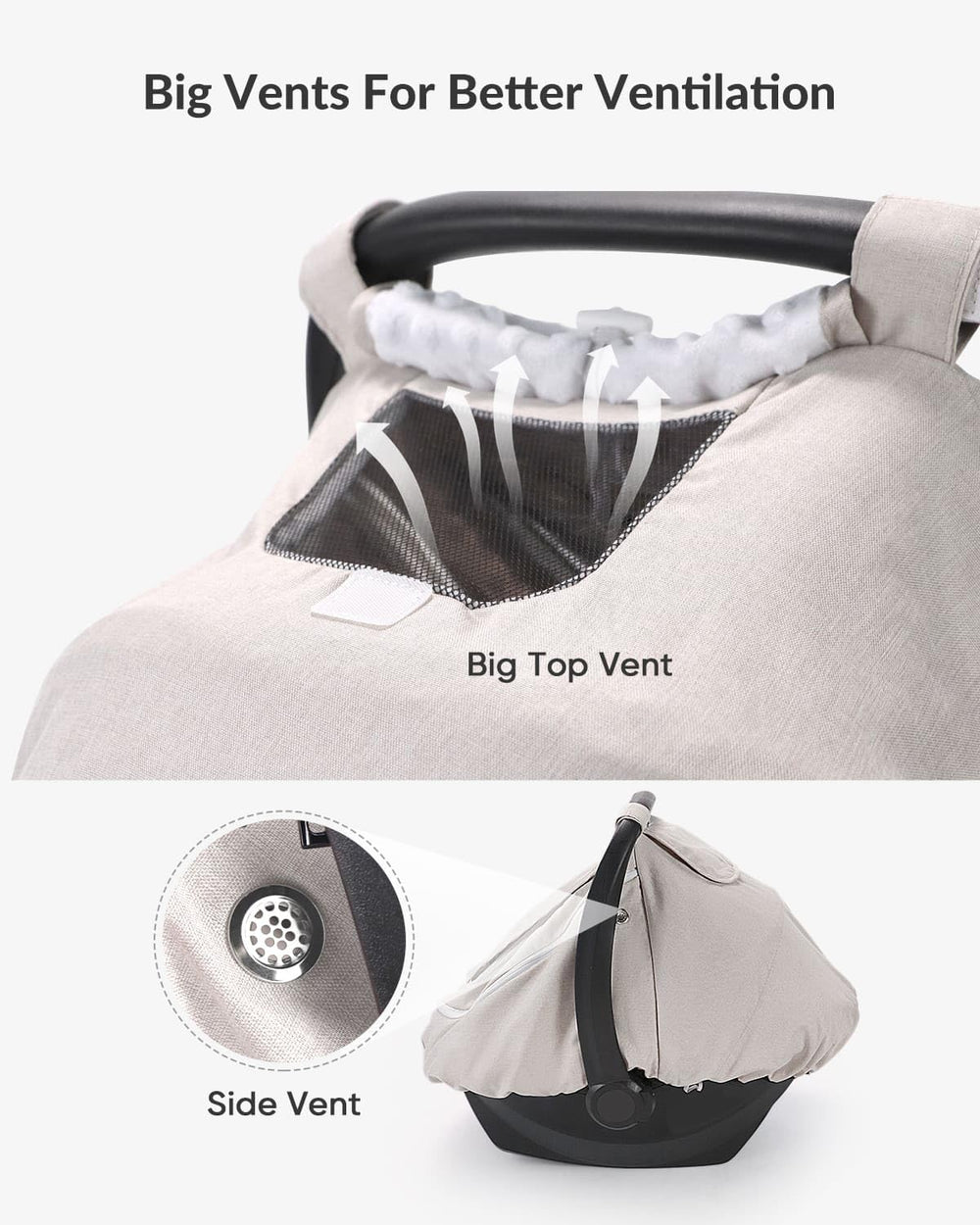 TinlyFinly universal-fit design stays secure with elastic edges and fastenings during travel.
