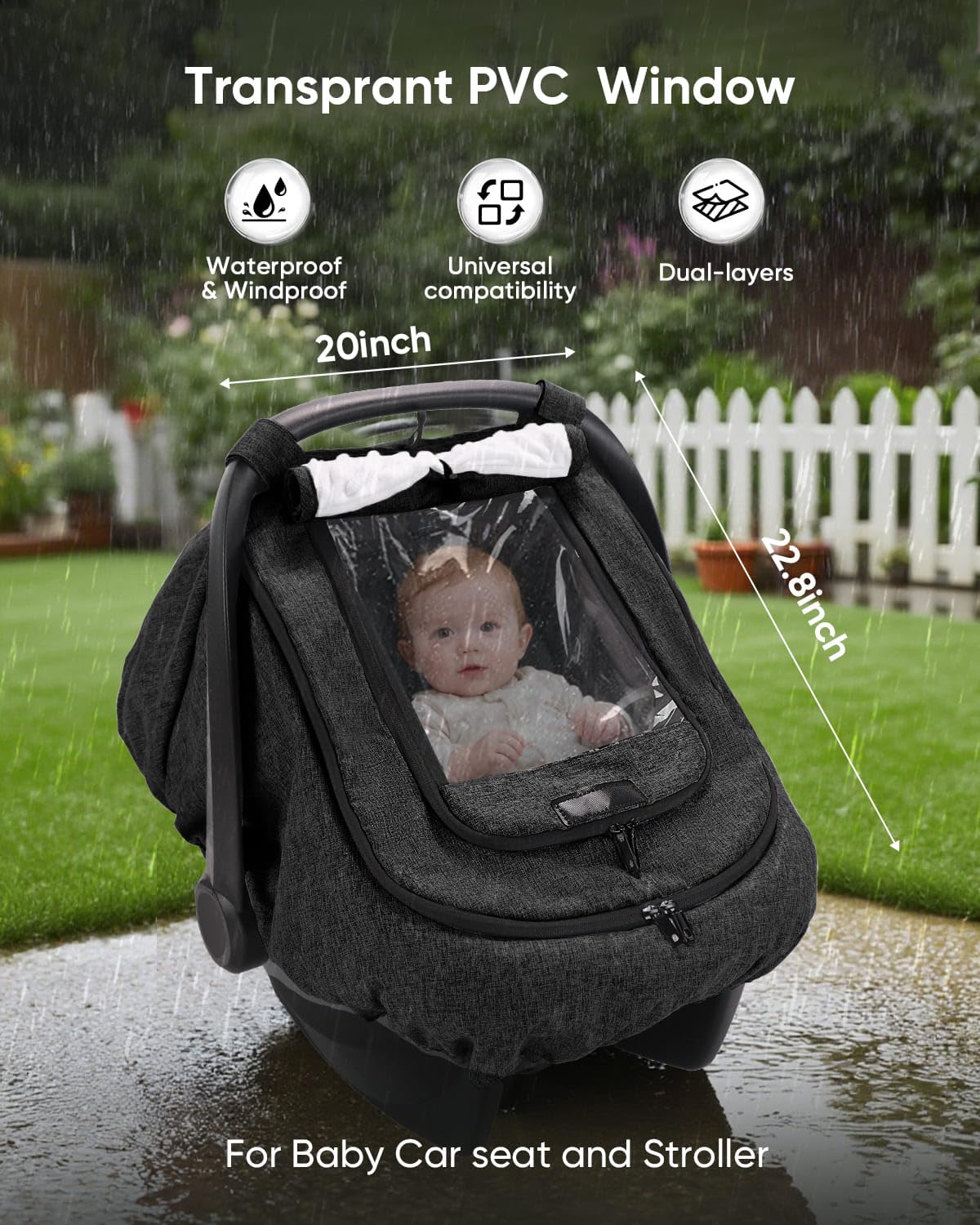 TinlyFinly window system sunshade cover highlights visibility and privacy in sun.