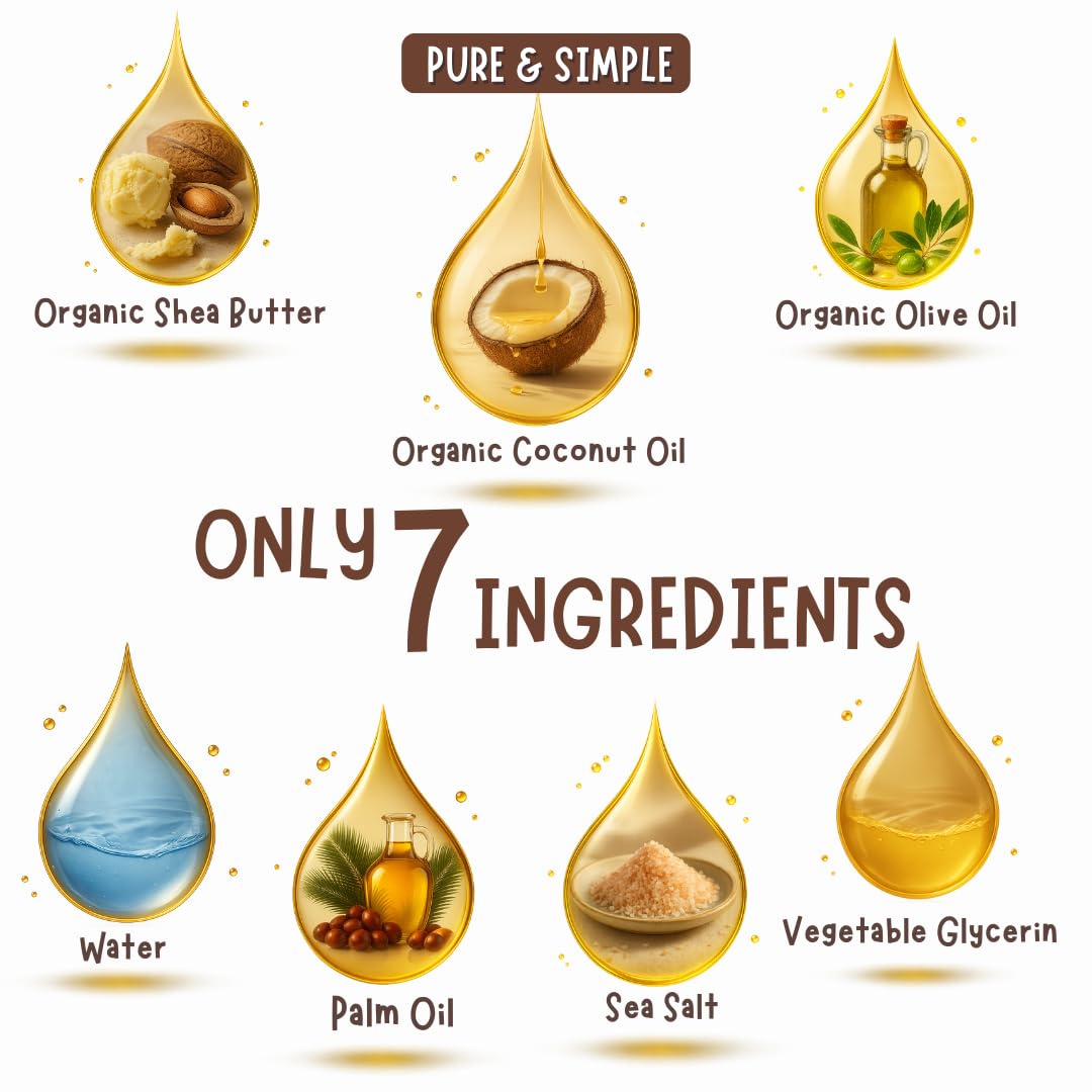 TINOQ ingredients coconut-oil-shea-butter-olive-oil showcases nourishing, non-irritating cleansing for sensitive skin.